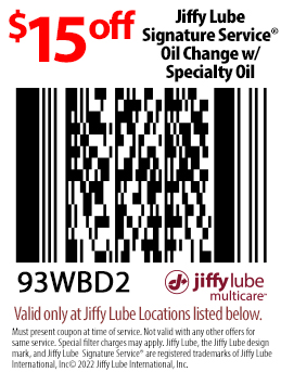 Jiffy Lube Oil Change Coupon